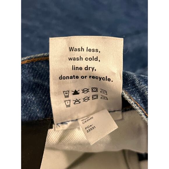 Reformation Cynthia High Rise Straight Long Denim Jeans Womens 24 Blue Casual - Picture 16 of 16